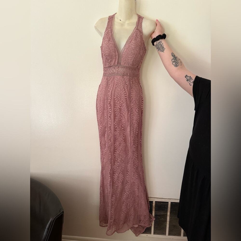 Bhldn Connor crochet dress in mauve - Picture 5 of 9